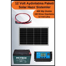 Aydınlatma Venti Mono Solar Paket 12 VOLT-400WP