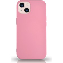 Kılıfmania Apple iPhone 13 Mini Silikon Kılıf Altı Kapalı Içi Kadife Lansman Arka Kapak  - Pembe