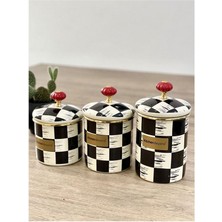 Acar Qualita King Emaye 3 Lü Baharat Takımı Dama Dekor XAP-21-0516/6