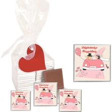 Agrand Madlen Çikolata Sargılı Düğünümüze Hoşgeldiniz Agrand Marka 70 Adet Jelatin Poşetli Kalpli Etiketli