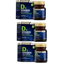 Nutraxin Vitamin Ve Mineral Takviyesi - D3 Vitamini 120 Tablet X3 Adet