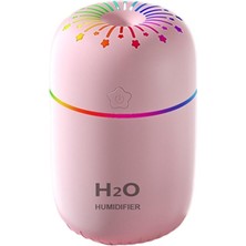 F Fityle Ev Yatak Odası Araba Oturma Odası Için Hava Nemlendirici 300ML Pembe