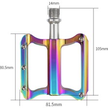 Selamm Lunje XT-T001 Bir Çift Anti-Titreşim Dağ Bisikleti Pedalı Kaymaz Hafif Alüminyum Alaşım Bisiklet Pedalı Plaka - Çok Renkli (Yurt Dışından)