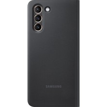 Samsung Galaxy S21 Akıllı Clear View Kılıf - Siyah