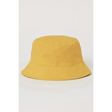 Eleven Markets Düz Sarı Kova Şapka Balıkçı Şapka Bucket Hat