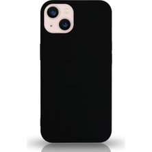 Caseart Apple iPhone 13 Mini Silikon Kılıf Altı Kapalı Içi Kadife Lansman Arka Kapak  - Siyah