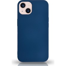 Caseart Apple iPhone 13 Mini Silikon Kılıf Altı Kapalı Içi Kadife Lansman Arka Kapak  - Lacivert