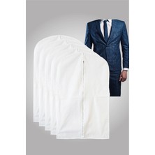 Pevabag Takım Elbise Kılıfı (Gamboç) Beyaz ( 5 Adet ) Düz Model 62*102 cm
