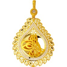 Bilezikci Damla Çerçeve Tuğralı Altın Kolye Ucu