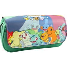 Sinley Pokemon Karikatür Kırtasiye Boxpencil Çantası
