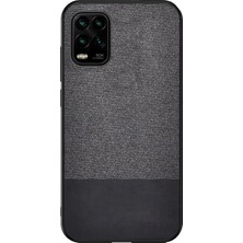 Microcase Xiaomi Mi 10 Lite 5g Fabrik Serisi Kumaş Desen Kılıf - Siyah