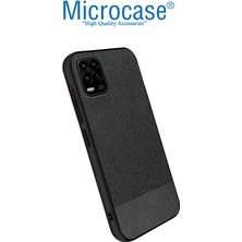 Microcase Xiaomi Mi 10 Lite 5g Fabrik Serisi Kumaş Desen Kılıf - Siyah