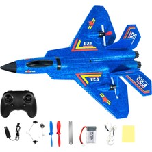 Uzaktan Kumanda Uçak Rc Planör Deniz Arazi ve Hava 2.4g Rc Uçak Yetişkinler Için Mavi