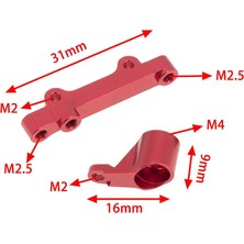 1/18 Mini-T 2.0 2WD Kamyon Için Alüminyum Alaşım Yedek Metal Komple Kiti
