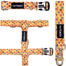 Patimio Donuts Köpek Göğüs, Boyun ve Gezdirme Tasma Seti