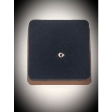 Begonia Accessories 925 Ayar Gümüş Zirkon Taşlı Ay Yıldız Hızma