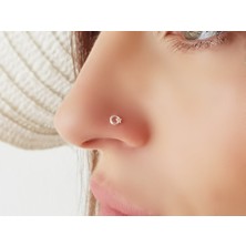 Begonia Accessories 925 Ayar Gümüş Zirkon Taşlı Ay Yıldız Hızma