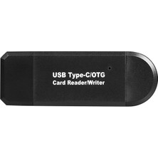KKmoon Yüksek Hızlı USB Mikro USB Tip-C / Otg Kart Okuyucu