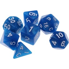 Vogue Zar Dnd Rpg Masa Oyunları Için 7x Polyhedral Zar 16MM Mavi (Yurt Dışından)