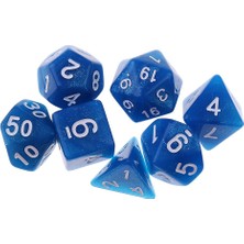 Vogue Zar Dnd Rpg Masa Oyunları Için 7x Polyhedral Zar 16MM Mavi (Yurt Dışından)