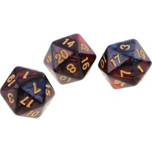 Vogue 10 Adet D20 Polyedral Zar 20 Taraflı Zar Dnd Rpg Mtg Kırmızı + Siyah Için (Yurt Dışından)