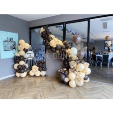 Çikolata Kahve-Ten Renk Balon Zinciri 70 Adet+5 mt Balon Zinciri