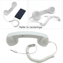 Retro Telefon Ahizesi 3.5mm Klasik Mini iPhone iPad Cep Telefonları Için Beyaz