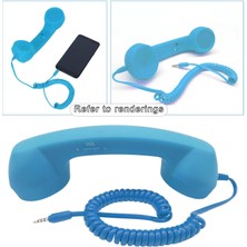 Fayshow 3.5mm Cep Telefonuna Uyumlu Retro Telefon Ahizesi - Mavi (Yurt Dışından)