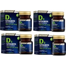 Nutraxin D3 Vitamini 120 Tablet X4 Adet