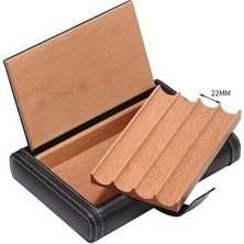 Three Beans Deri Puro Durumda Seyahat Neme Cedar Ahşap Kutu Kitap Stil Taşınabilir 4 Puro Tüpü Tutucu Çanta Sigara Aksesuarları | Puro Aksesuarları - (Yurt Dışından)