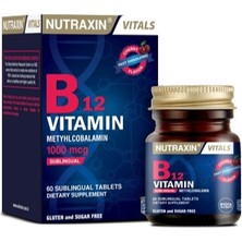 Nutraxin Yorgunluk ve Bitkinliğin Azalmasına  B12 Vitamin 60 Kapsül