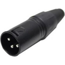 Asian Tech Store 3 Pin Xlr Erkek Konnektör Siyah