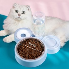 Three Beans Pet Kedi Kase Otomatik Besleyici Köpek Kedi Gıda Kase Su Çeşmesi ile Çift Kase Içme Kediler Için Yükseltilmiş Standı Çanak Kaseleri - (Yurt Dışından)