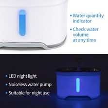 Three Beans 2.4l Otomatik Pet Kedi Su Çeşmesi LED Elektrikli USB Köpek Kedi Pet Otomatik Pet Içme Çeşmesi Dispenseri | Kedi Besleme ve sulama Malzemeleri - (Yurt Dışından)