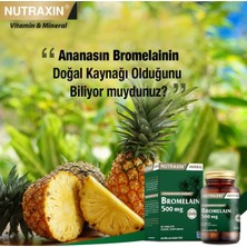 Nutraxin Bromelain 60 Kapsül, Herbal Protein Sindiren Enzim Olan Bromelain Içerir