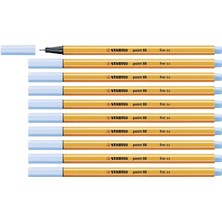 Stabilo 88/11 İnce Uçlu Keçeli Kalem 88 Point 0.4 Mm Buz Mavisi (10 Lu Kutu)