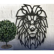 Gök Yaprak Geometrik Aslan Duvar Dekoru