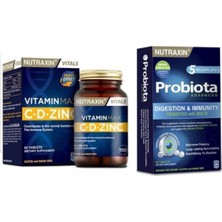 Nutraxin Vitamin Max ( C-D-Zinc) 60 Tablet + Probiota Advanced 60 Tablet