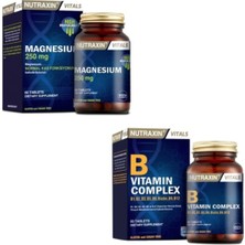 Nutraxin Magnezyum Takviyesi 250 Mg 60 Tablet + B Vitamin Complex 60 Tablet