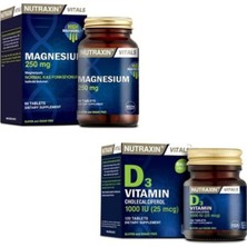 Nutraxin Magnesium 250 Mg 60 Tablet D3 1000 Iu 120 Tablet