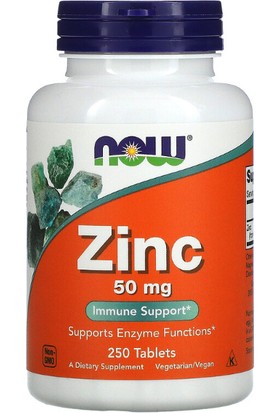 Now Foods Zinc 50 Mg 250 Tablets.. Adınıza Faturalı Resmi Orj Amerikan Ürünü