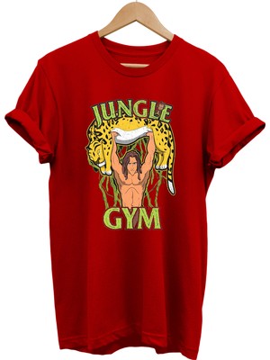 Remonz Tarzan Gym Baskılı %100 Pamuk Oversize T-Shirt Büyük Beden Tişört
