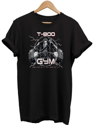 Remonz The Termınator Gym Baskılı %100 Pamuk Oversize T-Shirt Büyük Beden Tişört