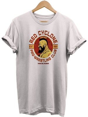 Remonz Street Fighter Zangief Baskılı %100 Pamuk Oversize T-Shirt Büyük Beden Tişört