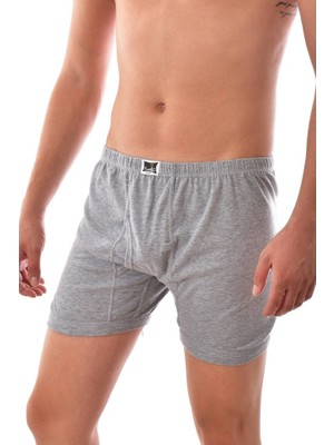 Tutku 6'lı Paket 0111 Ribana Erkek Boxer Paçalı Arjantin Gri