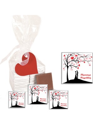 Agrand Madlen Çikolata Nişanımıza Hoşgeldiniz Agrand Marka 25 Adet Jelatin Poşette Kurdelalı Kalp Etiketli