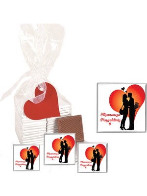 Agrand Madlen Çikolata Nişanımıza Hoşgeldiniz Agrand Marka 25 Adet Jelatin Poşette Kurdelalı Kalp Etiketli