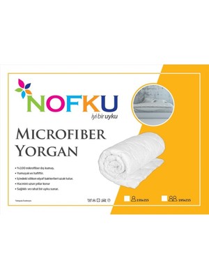 Nofku Tek Kişilik Microfiber Yorgan 155x215 Cm