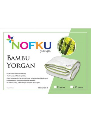 Nofku Tek Kişilik Bambu Yorgan 155x215 Cm