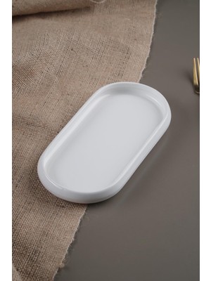 Acar Bianco Perla Porselen Kayık Tabak - 22,8 cm SCT-21-0233